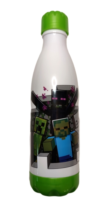 Minecraft Trinkflasche grün/weiß